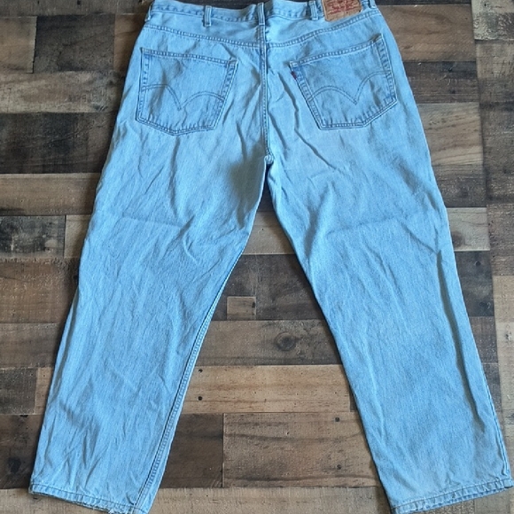 Vintage Y2K Levi's 505 Regular Fit Straight Leg Light Wash Jeans Sz 40X 30 Men - Picture 1 of 16